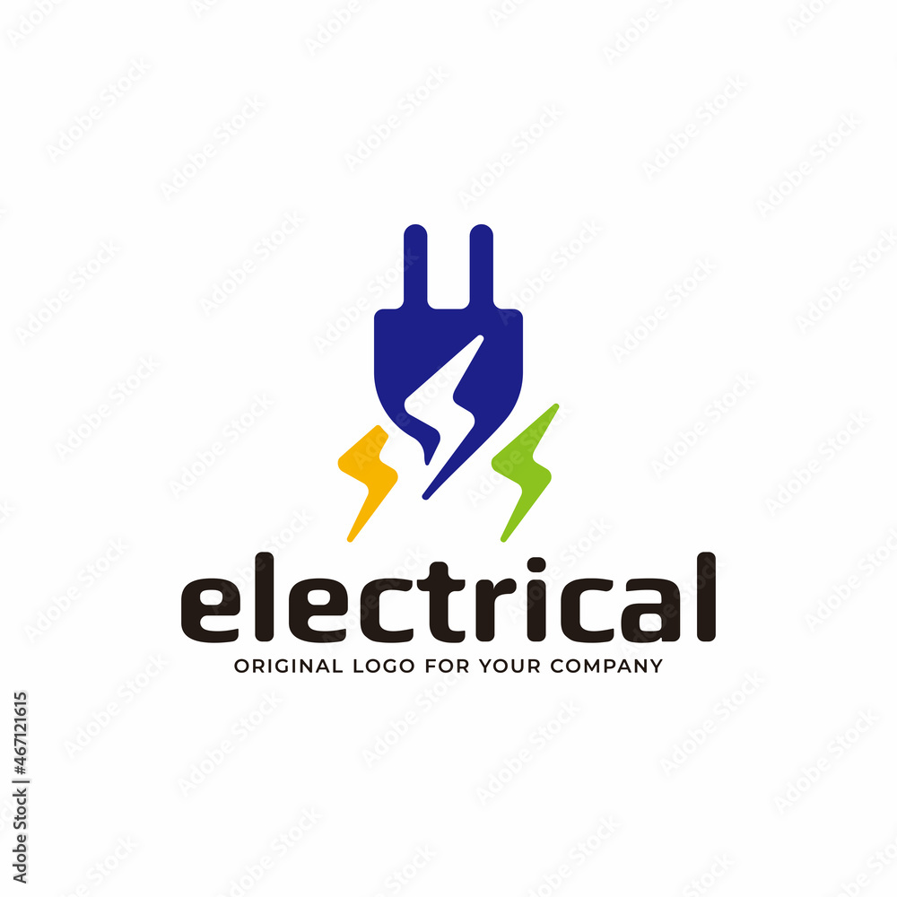 Creative unique electrical logo design template. Creative unique electrical logo design template.