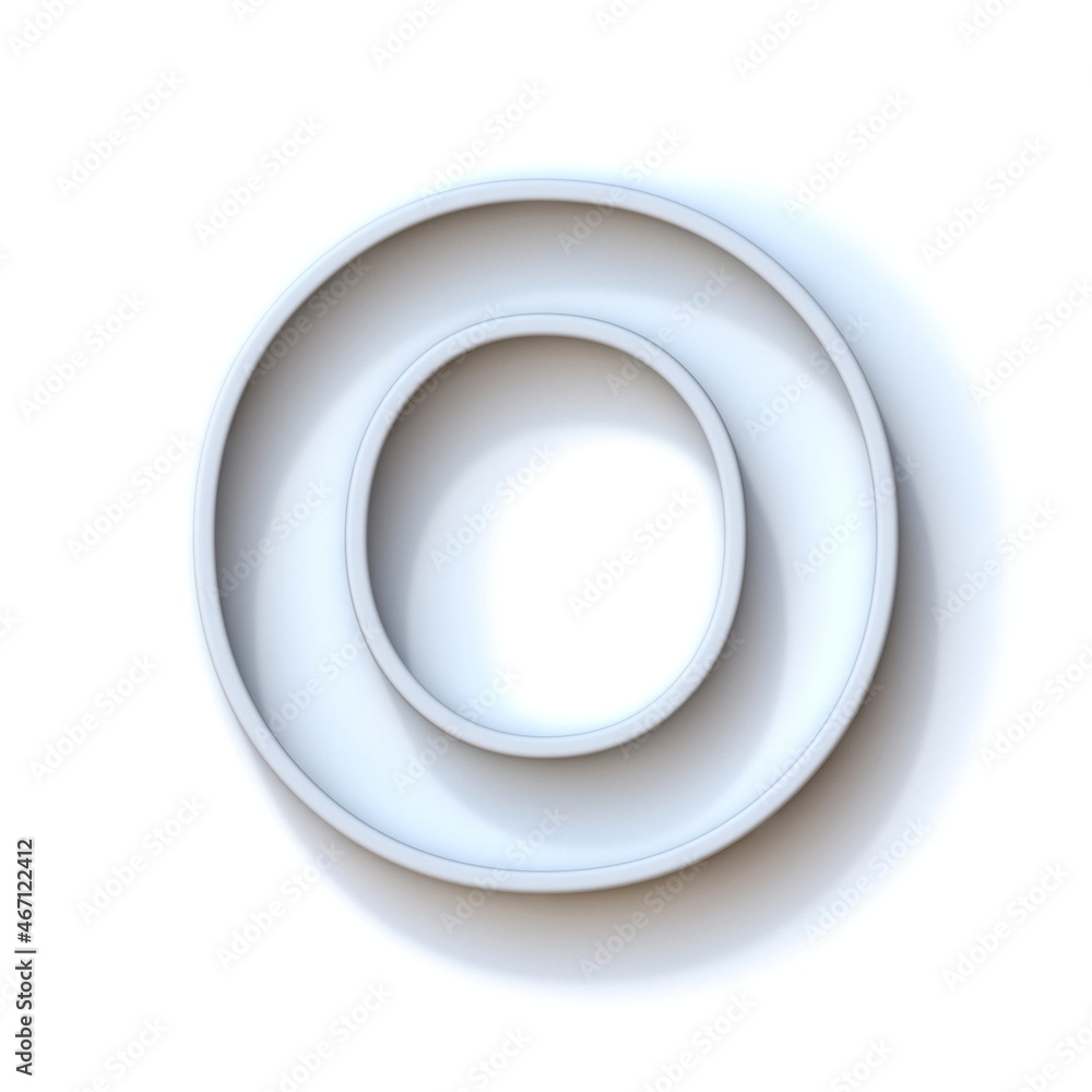 Grey extruded outlined font with shadow Letter O 3D Grey extruded outlined font with shadow Letter O 3D