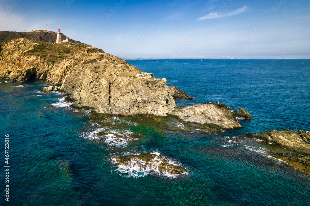 Cap Bear lighthouse and coastline