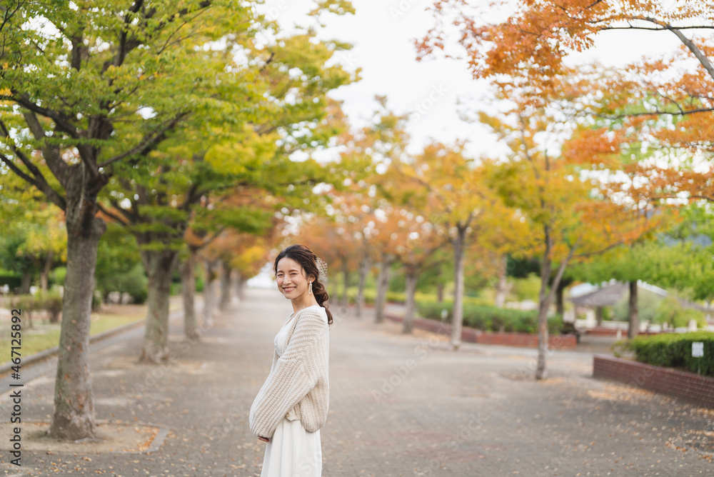 ウェディングドレスを着た花嫁 ウェディングドレスを着た花嫁