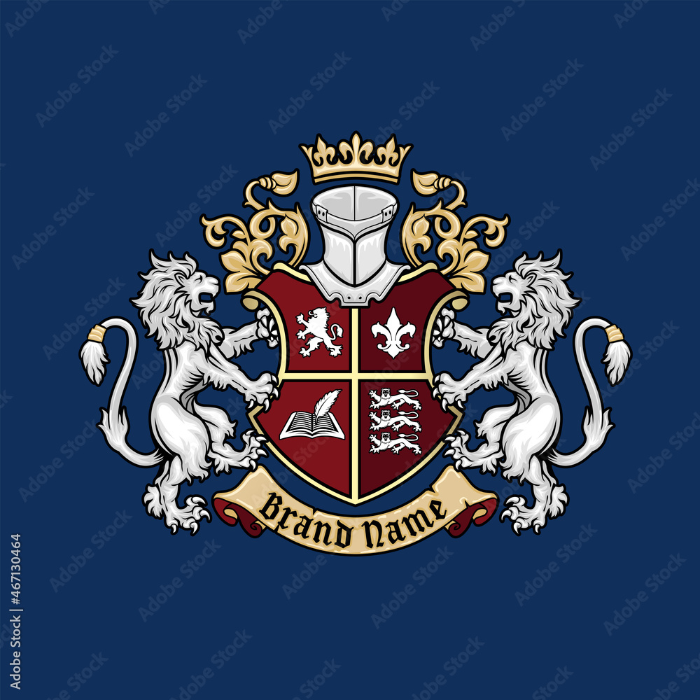 coat of arms template lion