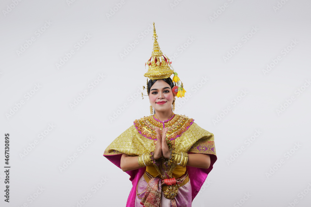 Thailand Dancing in masked khon Benjakai Thailand Dancing in masked khon Benjakai