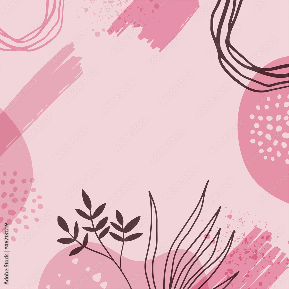 Organic pink brown tan nude floral abstract shapes background with hand drawn texture, brush, leave and minimalist style. Abstract minimal hand drawn background. Organic pink brown tan nude floral abstract shapes background with hand drawn texture, brush, leave and minimalist style. Abstract minimal hand drawn background.