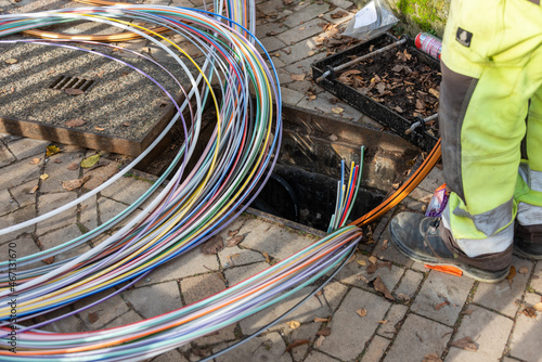 Infrastrukturmaßnahme Verlegung von Glasfaserleitungen für das schnelle Internet