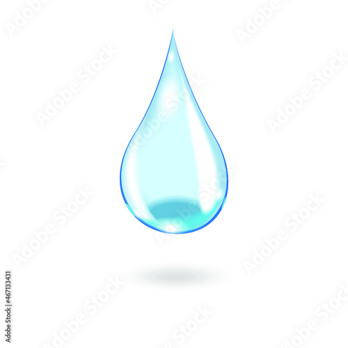 Water drop isolated on a white background