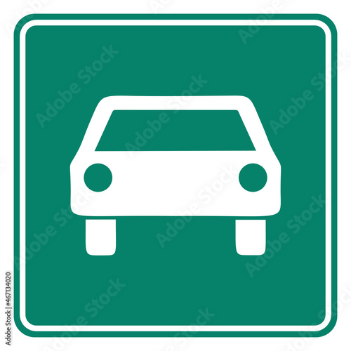 Auto und Schild