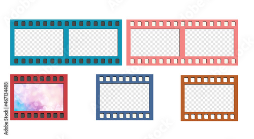 Negative film style, color frame,ネガフィルム風フレーム,カラー枠,SVG