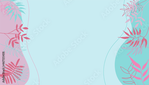 Abstract nude tan pastel beige soft pastel organic background with floral, brush and liquid shapes. For web design, social media post, banner, business card, invitation, print, flyer or presentation.