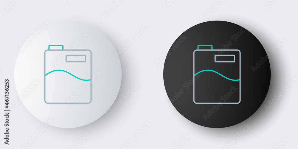 Line Big bottle with clean water icon isolated on grey background. Plastic container for the cooler. Colorful outline concept. Vector Line Big bottle with clean water icon isolated on grey background. Plastic container for the cooler. Colorful outline concept. Vector