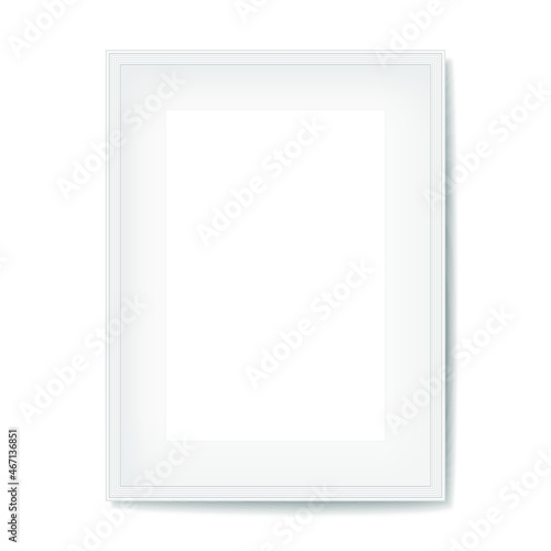 White blank frame isolated on a white background