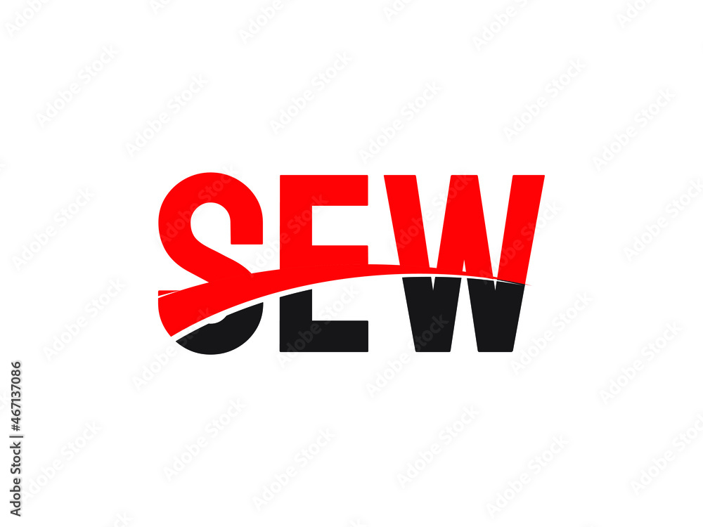 Fototapeta premium SEW Letter Initial Logo Design Vector Illustration