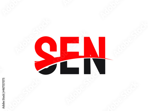 SEN Letter Initial Logo Design Vector Illustration