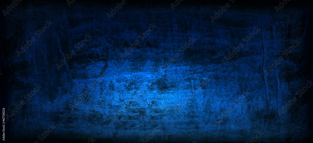 Blue Grunge Concrete Wall Texture Background