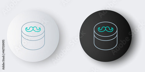 Line Gel or wax for hair styling icon isolated on grey background. Hair cosmetic. Jar with product for styling hair and mustache. Colorful outline concept. Vector