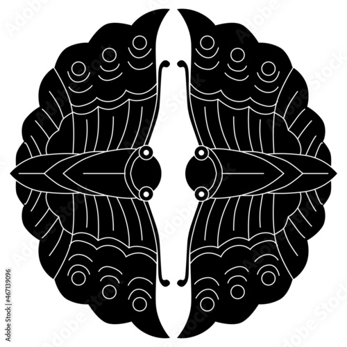 大谷吉継の家紋です。対い蝶といいます。