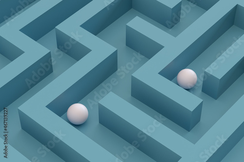 Maze Concept 3D Render