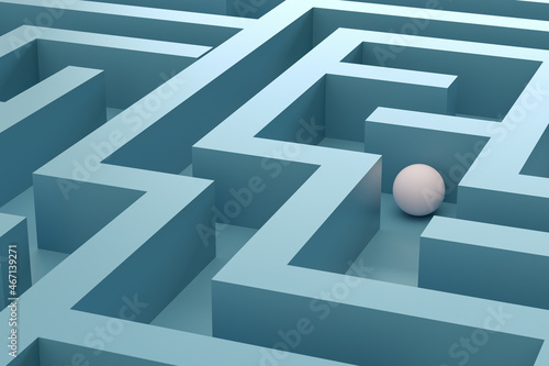 Maze Concept 3D Render