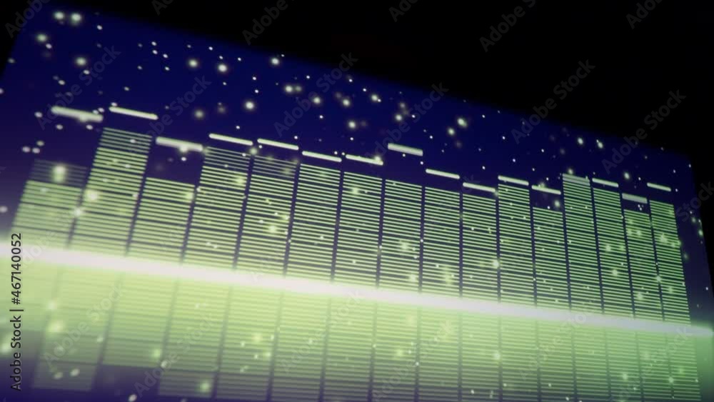 Sound Equalizer. Digital music or sound wave footage. audio waveform