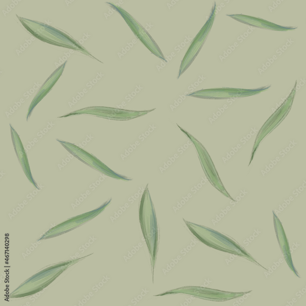 Alstroemeria Lilly leafs on olive background