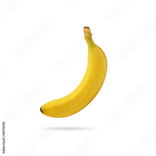 Banana realistic vector. Isolated illustration on white background