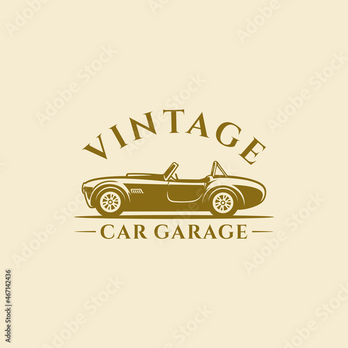 vintage car logo vector isolated