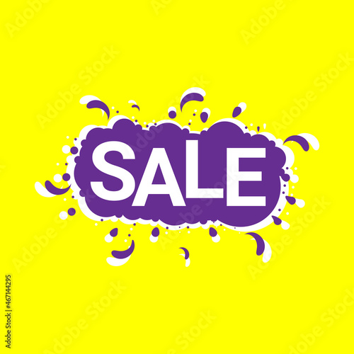 Discount banner template purple yellow background special offer for big sales. end of season super sale banner. big promotion, modern sale design. vector illustration. Vector illustration