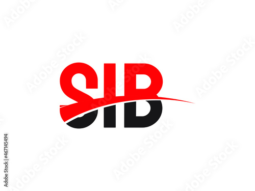 SIB Letter Initial Logo Design Vector Illustration