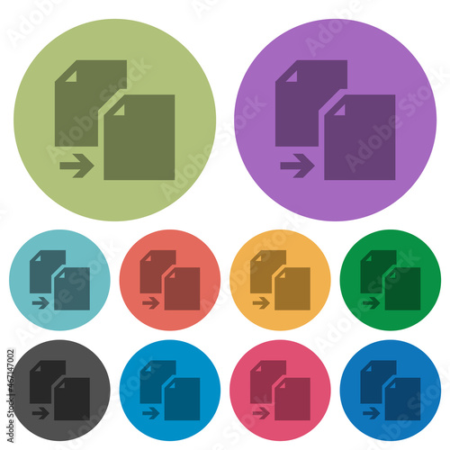 Copy document solid color darker flat icons