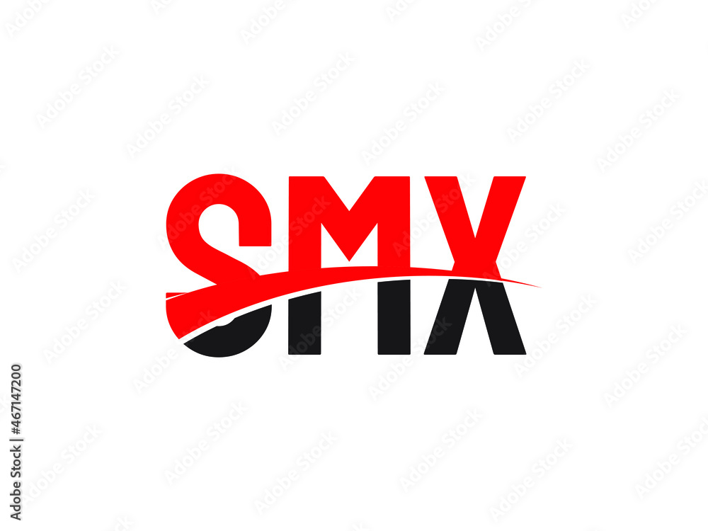 SMX Letter Initial Logo Design Vector Illustration