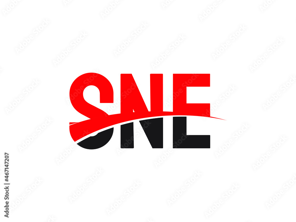 SNE Letter Initial Logo Design Vector Illustration