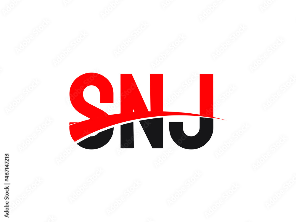 SNJ Letter Initial Logo Design Vector Illustration