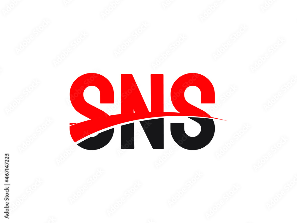 SNS Letter Initial Logo Design Vector Illustration SNS Letter Initial Logo Design Vector Illustration