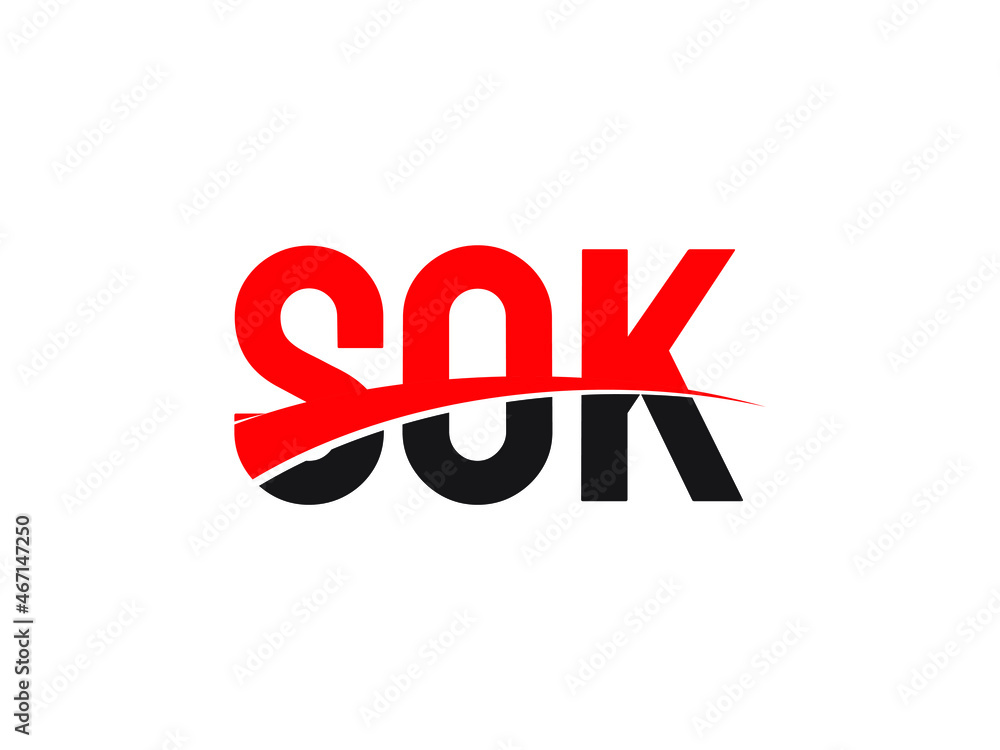 SOK Letter Initial Logo Design Vector Illustration