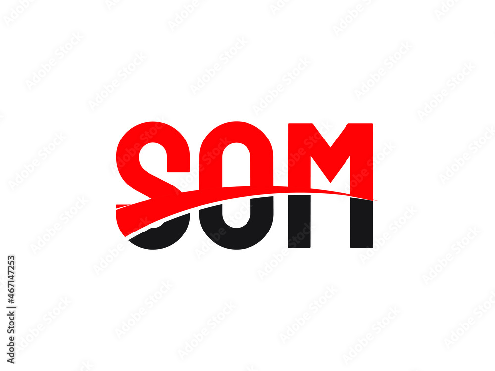 SOM Letter Initial Logo Design Vector Illustration