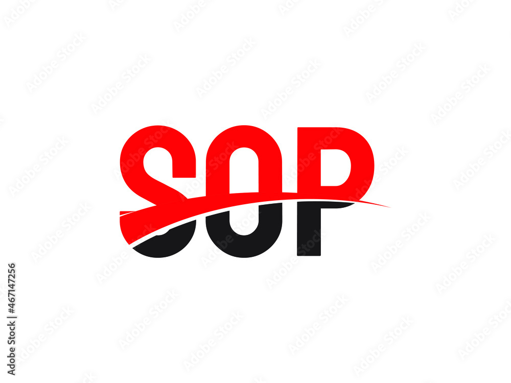 SOP Letter Initial Logo Design Vector Illustration SOP Letter Initial Logo Design Vector Illustration