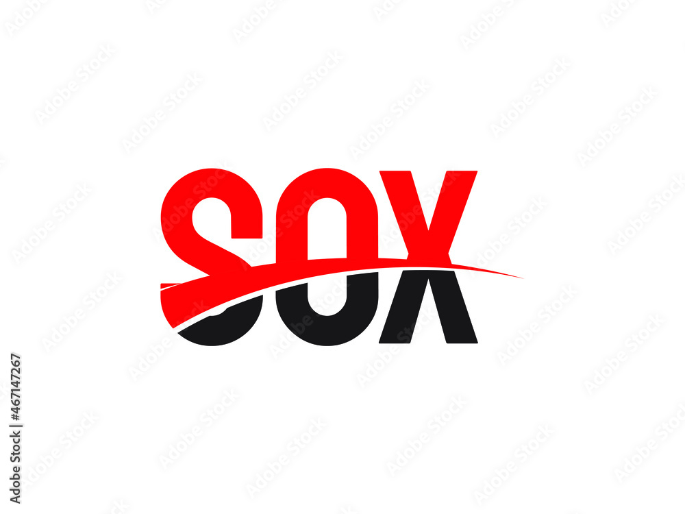 SOX Letter Initial Logo Design Vector Illustration SOX Letter Initial Logo Design Vector Illustration