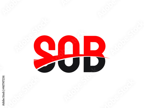 SOB Letter Initial Logo Design Vector Illustration