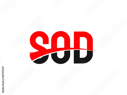 SOD Letter Initial Logo Design Vector Illustration