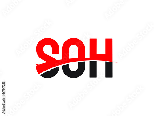 SOH Letter Initial Logo Design Vector Illustration