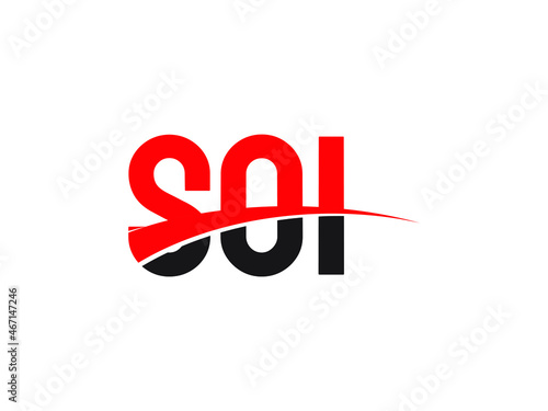 SOI Letter Initial Logo Design Vector Illustration