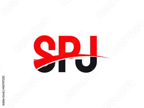 SPJ Letter Initial Logo Design Vector Illustration