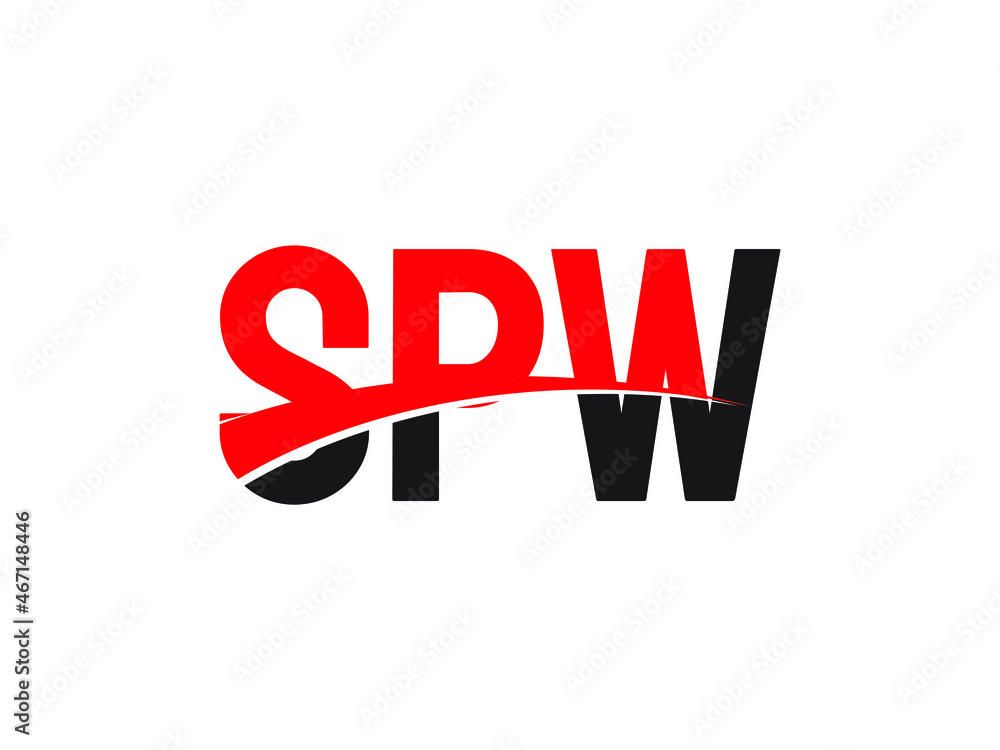 SPW Letter Initial Logo Design Vector Illustration SPW Letter Initial Logo Design Vector Illustration