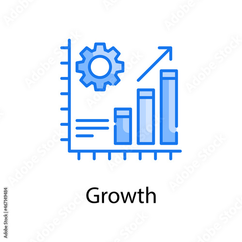 Growth vector vector blue colours Icon Design illustration. Web Analytics Symbol on White background EPS 10 File
