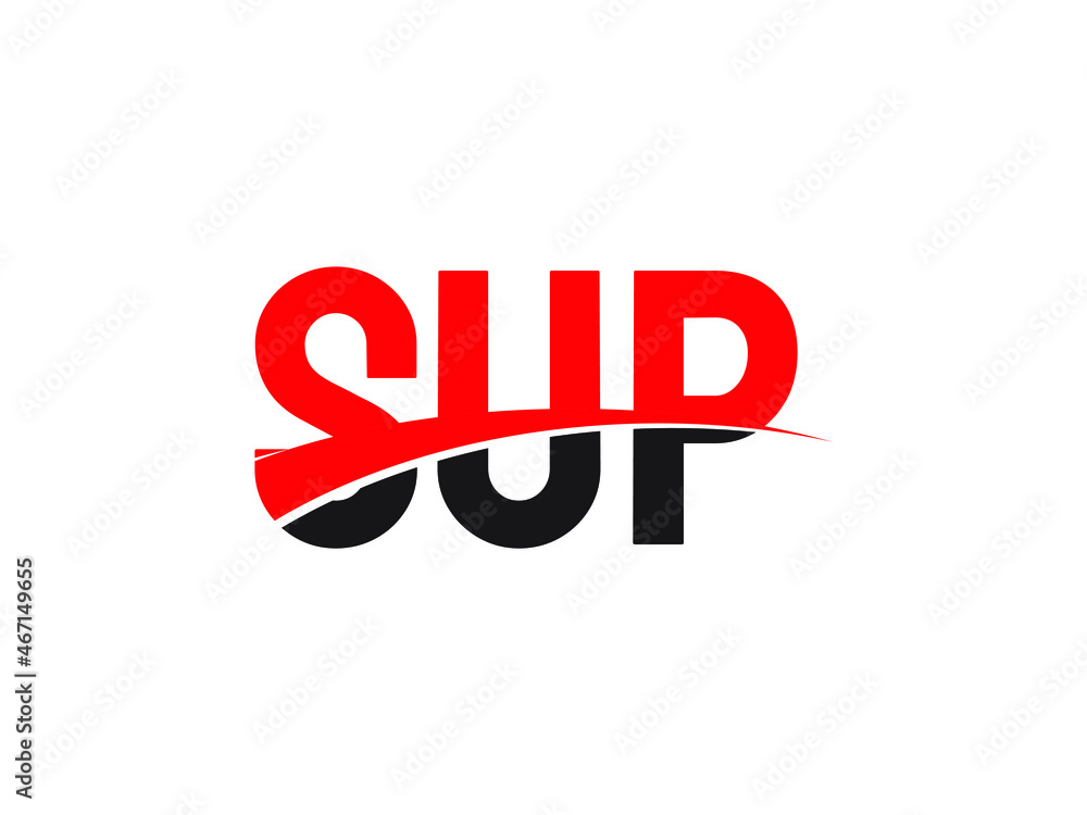 SUP Letter Initial Logo Design Vector Illustration SUP Letter Initial Logo Design Vector Illustration