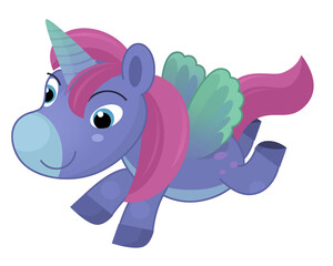 Wandcirkels Eenhoorn Kleurrijke eenhoorn pony in cartoonstijl  © honeyflavour