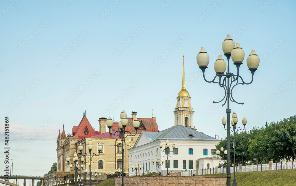 Volzhskaya embankment in Rybinsk. Russia