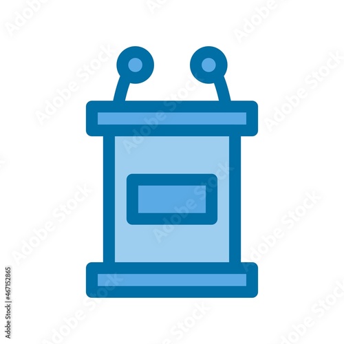 Lectern Filled Blue Vector Icon Design