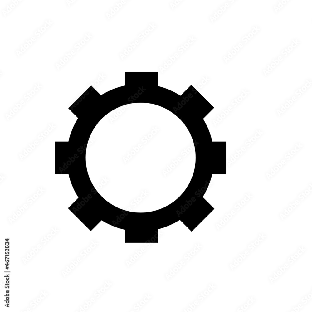 gear icon on white background.Cog wheel icon.Mobile settings logo stock image download