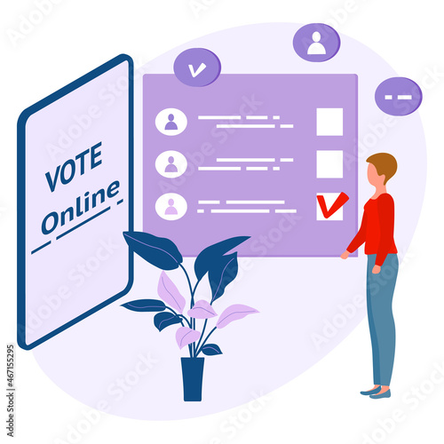 Wallpaper Mural Vote Online Vector People Election E-voting Torontodigital.ca