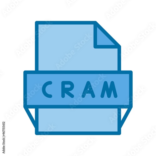 Cram Filled Blue Vector Icon Design